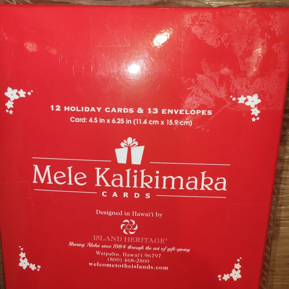 Island Heritage Hawaiian Mele Kalikimaka Island Holiday Christmas Cards New